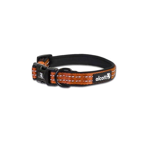 Alcott Adventure Adjustable Dog Collar, Neon Orange