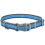 Pro Collier de chien réglable réfléchissant, Bleu vif avec gris