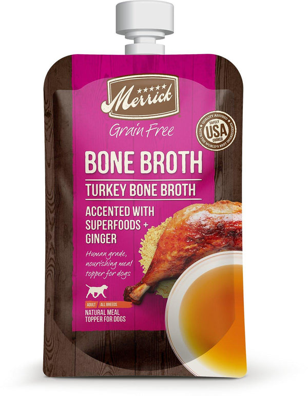 Merrick Turkey Bone Broth Grain-Free Dog Food Topper