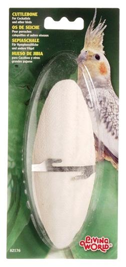 Living World Cuttlebone with Holder for Birds