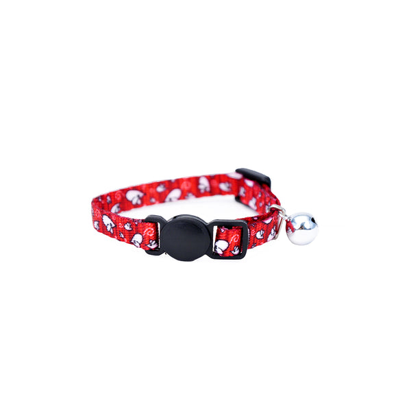 Li'l Pals Adjustable Breakaway Kitten Collar, Red Mice, 5/16-in x 6-8-in