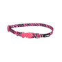Li'l Pals Collier ajustable à motifs pour chiens, Léopard bleu, Zèbre rose