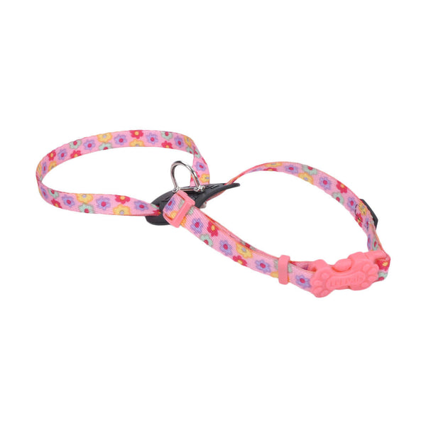 Li'l Pals Adjustable Dog Harness for Puppies & Small Dogs, Daisy Multi-Color, 3/8-in x 6-10-in
