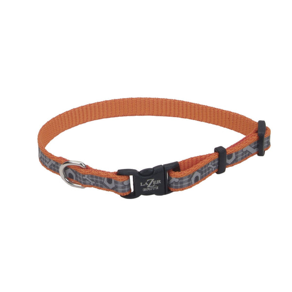 Lazer Brite Collier réglable réfléchissant pour chien, Niches orange