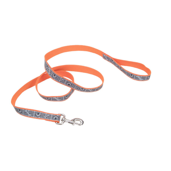 Lazer Brite Reflective Dog Leash, Orange Dog Houses