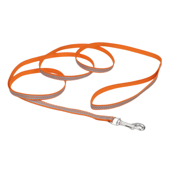 Lazer Brite Reflective Open-Design Dog Leash, Orange Abstract Rings