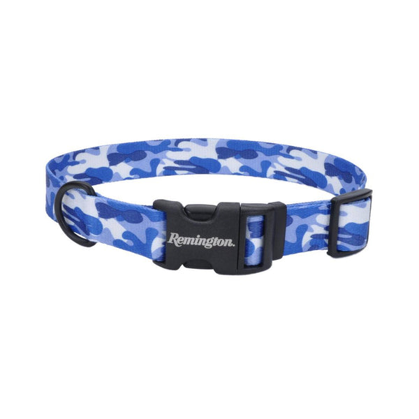Collier ajustable à motifs Remington pour chien, Remington Camo Bleu