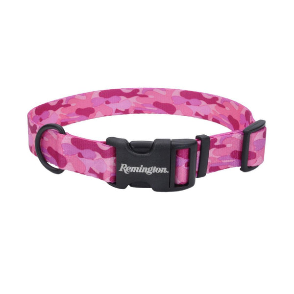 Remington Adjustable Patterned Dog Collar, Remington Camo Pink