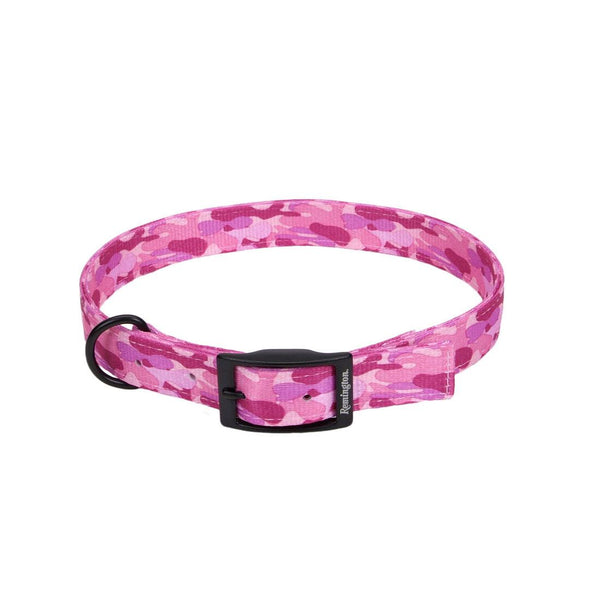 Remington Collier double couche à motif pour chien courant, camouflage Remington rose