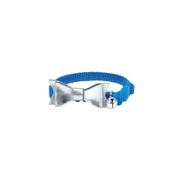 Li'l Pals Kitten Embellishment Collars, Blue Bow, 5/16-inxup to 8-in