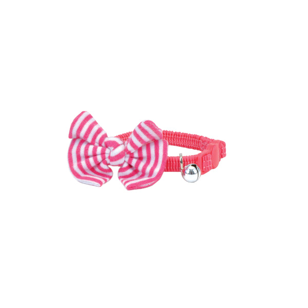 Li'l Pals Kitten Embellishment Collars, Pink Bow, 5/16-inxup to 8-in