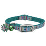 Li'l Pals Ribbon Safety Kitten Collar, Green Stripe, 3/8-inx6-8-in
