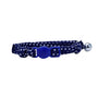 Li'l Pals Round Kitten Collar, Navy Dots, 3/8-inx8-in