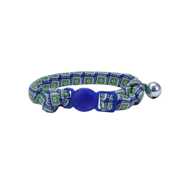 Li'l Pals Round Kitten Collar, Squares, 3/8-inx8-in