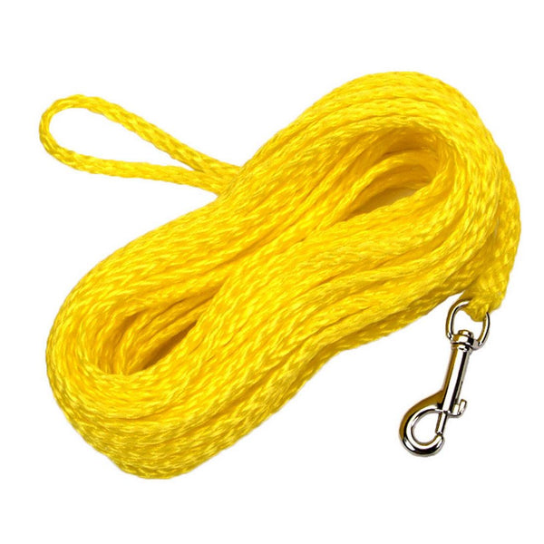 Remington Hollow Poly Braided Dog Check Cord, Yellow