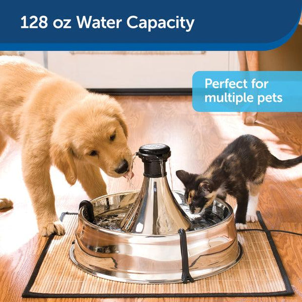PetSafe Drinkwell Stainless Multi-Pet Fountain, 128-oz
