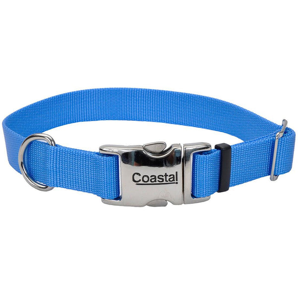 Coastal Collier ajustable avec boucle métallique pour chiens, Blue Lagoon (Lagune Bleue)