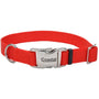 Collier en nylon ajustable Coastal avec boucle métallique Titan pour chiens, rouge