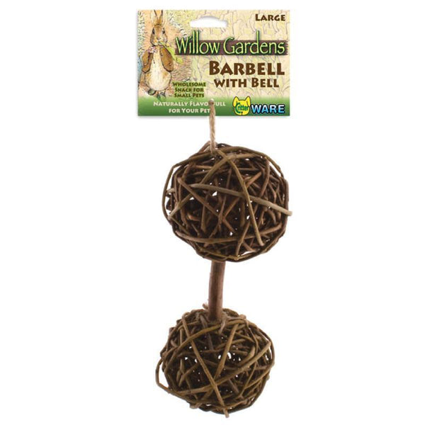 Ware Willow Barbell with Bell Small Animal Toy