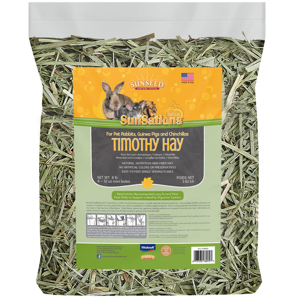 Sunseed SunSations Foin de fléole des prés naturel pour lapins, cochons d'Inde et chinchillas