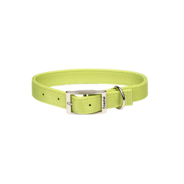 Coastal Double-Ply Dog Collar, Lime
