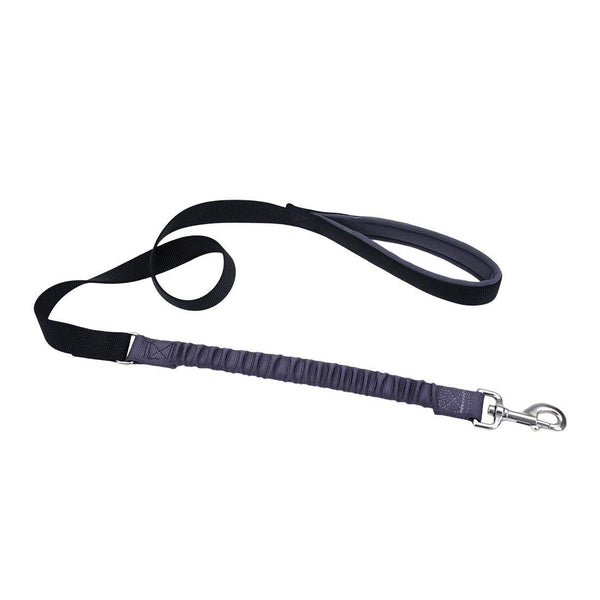 Coastal Bungee Dog Leash, Black/Grey