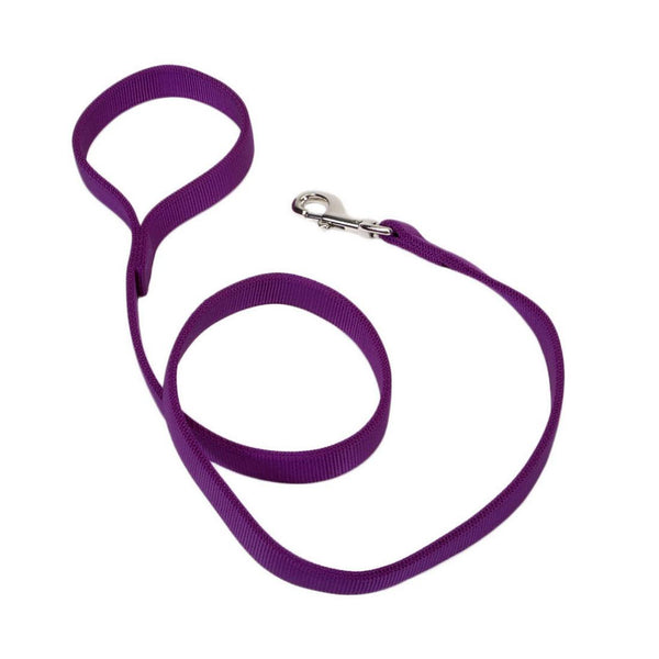 Coastal Double-Ply Dog Leash, Purple