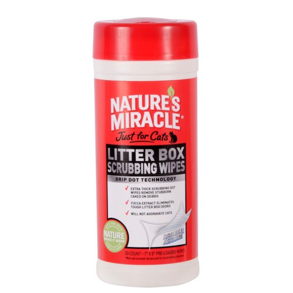 Nature's Miracle Lingettes pour nettoyage bac à litière JFC