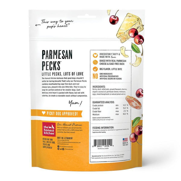 The Honest Kitchen Parmesan Pecks Duck, Parmesan & Cherry Dog Treats