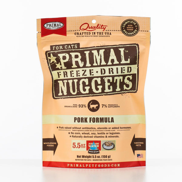 Primal Raw Freeze-Dried Nuggets Pork Formula Cat Food