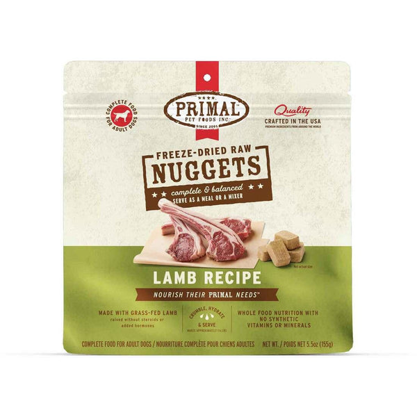 Primal Lamb Recipe Nuggets Freeze-Dried Raw Dog Food