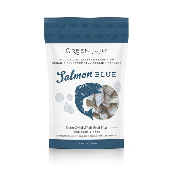 Green Juju Salmon Blue Freeze-Dried Whole Food Bites for Dogs & Cats