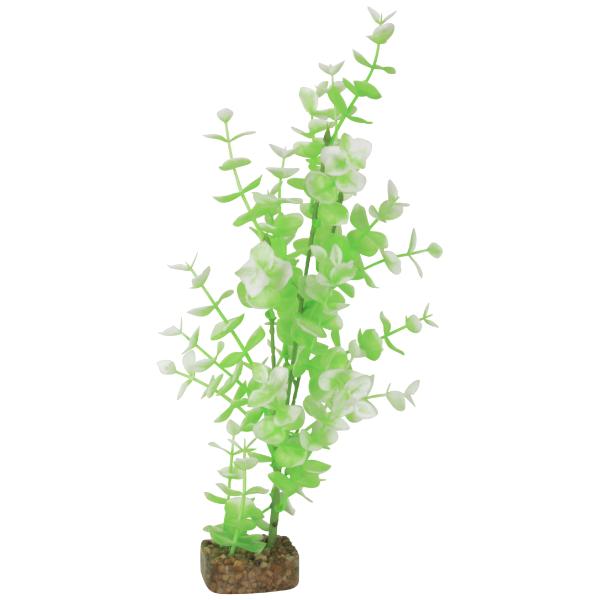 GloFish Aquarium Plant, Green/White