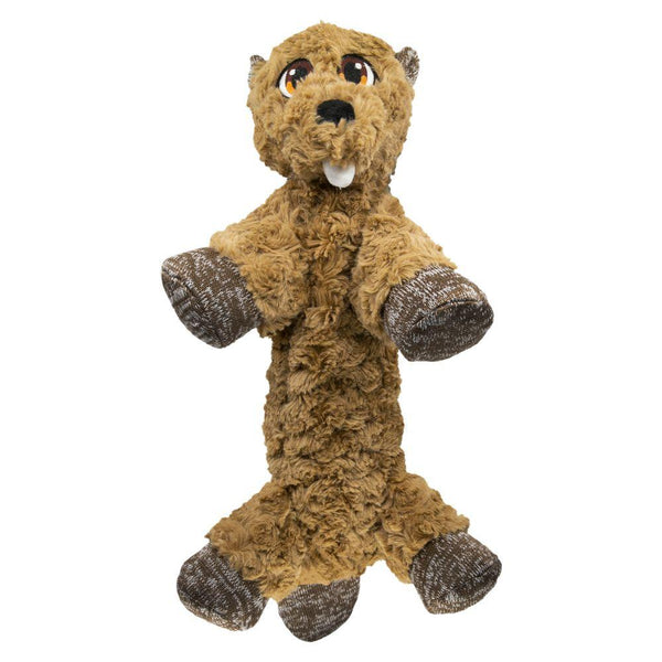 KONG Low Stuffed Flopzie Beaver Dog Toy