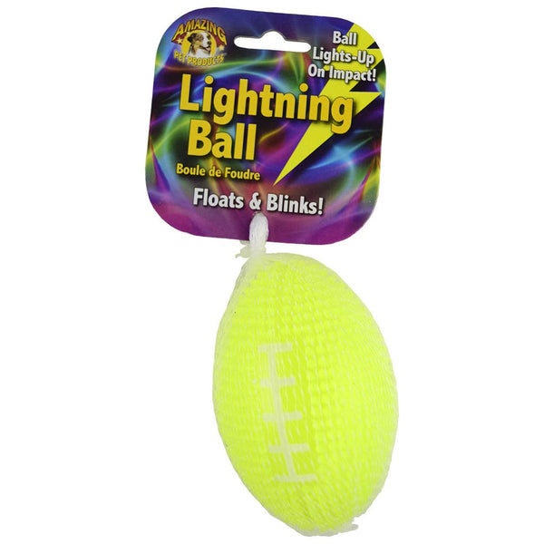 Amazing Pet Products Lightning Football Floats & Blinks Dog Toy