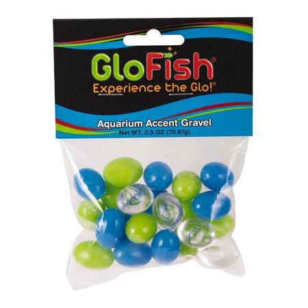 GloFish Accent Gravel for Aquariums, Blue/Green/Clear