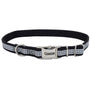 Ribbon Collier de chien ajustable avec boucle en métal, Pied-de-poule