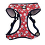 Ribbon Harnais de chien ajustable Designer Wrap, Rouge avec pattes