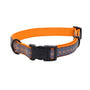 Ribbon Collier tissé pour chien, Carreau marocain bleu & orange