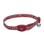 Safe Cat Adjustable Breakaway Collar with Magnetic Buckle for Cats, Garnet Swirls, 3/8-in x 8-12-in