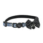 Safe Cat Embellished Fashion Cat Collar, Diamond Black, 3/8-in x 8-12-in
