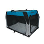 Bergan Collapsible Pet Crate, Heathered Grey/Blue