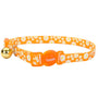 Safe Cat Fashion Adjustable Breakaway Cat Collar, Daisy Yellow, 3/8-in x 8-12-in