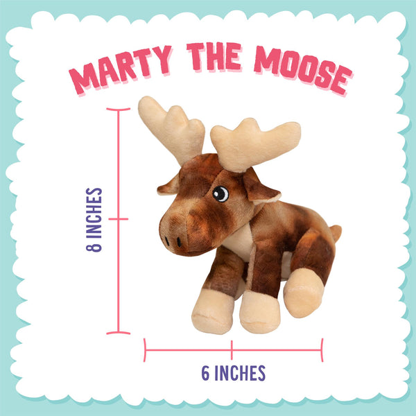 Snugarooz Marty the Moose Dog Toy, 8-in