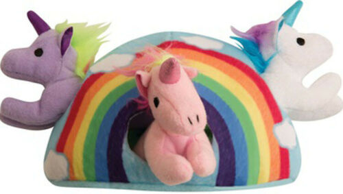 Snugarooz Hide & Seek 4 Toys in 1 Dog Toy, Rainbow