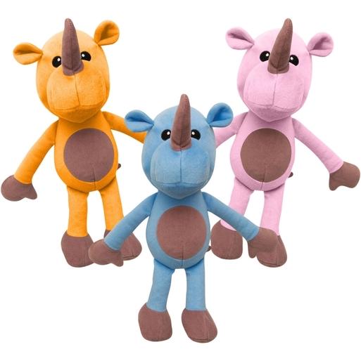 Snugarooz Robbie the Rhino Dog Toy, Assorted Colors