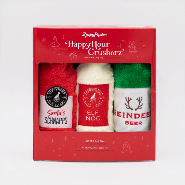 ZippyPaws Pack de trois Happy Hour Crushers des fêtes