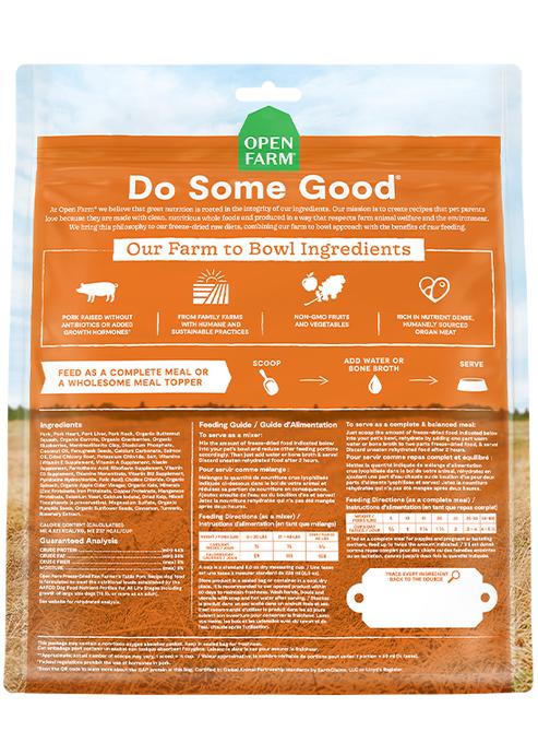 Open Farm Farmer's Table Pork Recipe Freeze-Dried Raw Dog Food