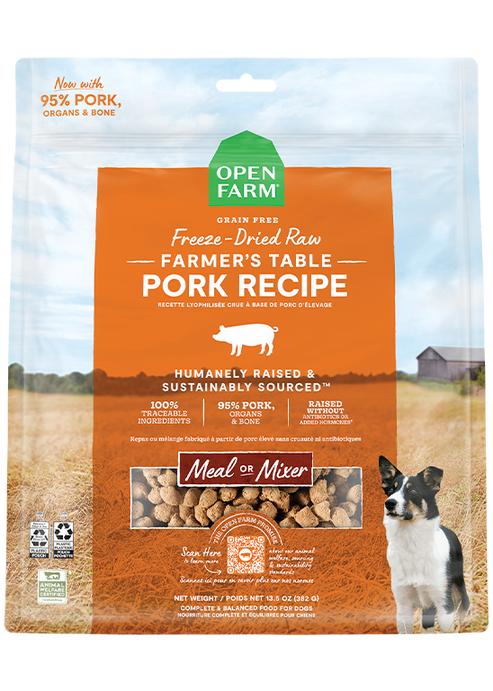 Open Farm Farmer's Table Pork Recipe Freeze-Dried Raw Dog Food