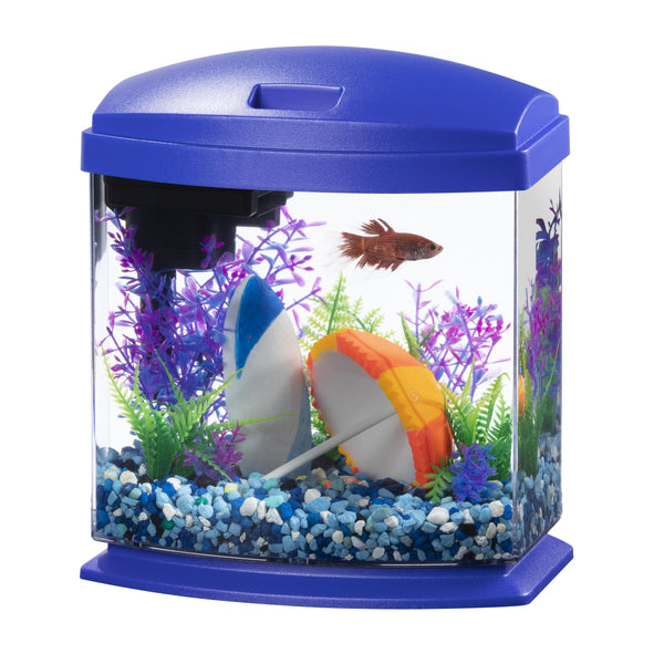 Aqueon MiniBow Kits with SmartClean Aquarium, Blue